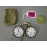 Two silver cased pocket watches