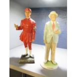 Two porcelain figures to include a Sitzendorf Waterman Dogget Winner A/F and a Renaissance