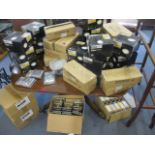 A quantity of new Robus down lighters, boxed, light switches and light bulbs