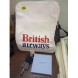 A British Airways bag, a doll, and a Wedgwood boxed Concorde picture frame