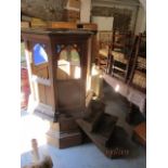 A Victorian pitch pine octagonal pullpit on a moulded plinth and three steps, 69" h, 45"w