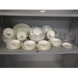 A selection of ten Wedgwood soup bowls all with saucers and a selection of additional side plates. A