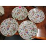 A set of four 18th century Chinese plates A/F