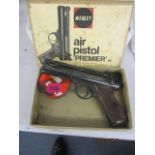 A Webley 'Premier' air pistol 0.22 calibre, in original box