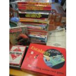 A quantity of mainly 1970s childrens annuals, along with vintage board games to include Escalado,