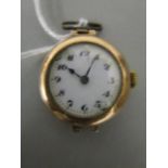 A 9ct gold cased ladies wristwatch, early 20th century