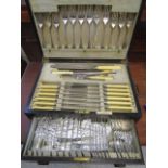 Maleham and Jeoman - Sheffield oak cased silver plated cutlery set