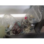 Three bags of costume jewellery to include necklaces, bangles and other items