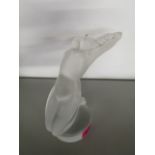 A Lalique frosted glass figure of a kneeling nude woman, engraved 'Lalique France', signature to