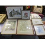 Pictures to include Tony Byrne - 'Hooton Pagnell W Yorks', watercolour, 10" x 14 1/2", framed and