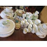 A Royal Doulton 'Galaxy' part breakfast set, dressing table items, part teasets, ornaments and