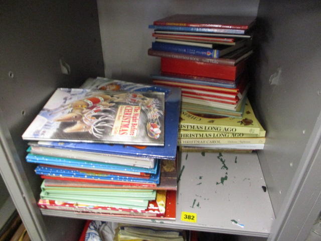 A large collection of Christmas books