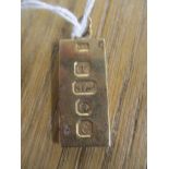 A 9ct gold ingot, 9g