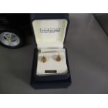 A pair of 9ct gold Millennium celebration earrings