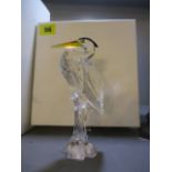 A Swarovski model of a heron