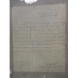 A letter from Frederick Commandeering Chief (His Royal Highness The Duke of York) relating to the