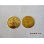 Two German commemorative gold coins, each a Berlin Schloss Charlotteburg coin, 900/1000, 21mm dia,