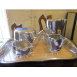 A vintage Picquot Ware stainless steel tea and coffee set