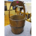 A wooden water pail