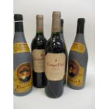 Five bottles of Rioja to include Campo Viejo