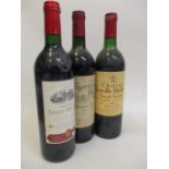 Three bottles to include Chateau Leoville Poyferre Saint Julien 1983 and 1978 Haut-Medoc, Lussac