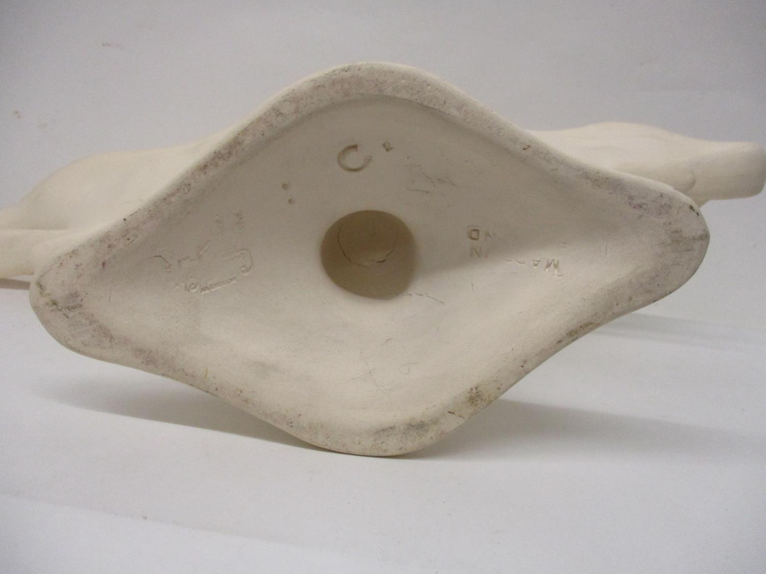 A Fulham Pottery vase designed by Florence Standfast for Constance Spry, of oval, irregular form - Image 4 of 6