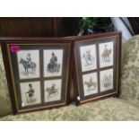 A set of two framed and glazed Regimental cards