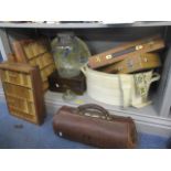 A mixed lot to include a 19th century rosewood jewellery box, a large vintage jar, artist