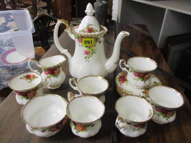 A Royal Albert Old Country Roses six-setting coffee service