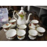 A Royal Albert Old Country Roses six-setting coffee service