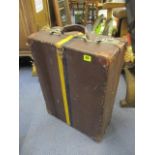 An early 20th century travelling case having fitted compartments, 23" h x 17" w