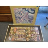 Two abstract pictures to include a Kandinsky print entitled 'Small Pleasures', framed and glazed