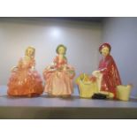 A Royal Doulton figurine entitled Bonnie Lassie, together with another entitled Bo Peep and