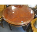 A Victorian mahogany circular topped occasional table, standing on four tapering, reeded legs, 30