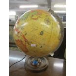 A modern Scanglobe globe, 15 1/2"h