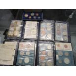 A cased Royal Australian Mint Canberra six coin set 1966, Australia 1966 50c coins sets and a 1915