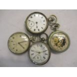 Mixed pocket watches to include a military watch, Waltham and others