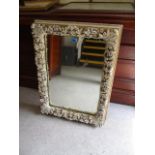 A 20th century gilt framed rectangular wall hanging mirror