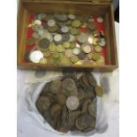 Mixed coins to include a large collection of pennies