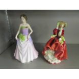 Two Royal Doulton figurines, Lady on the Hill and Jessica