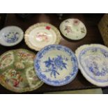 A mixed lot of Victorian and later ceramics to include plates and serving dish lids, A/F