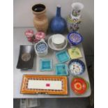 Ceramics to include vases, painted bowls, Japanese and Chinese tableware