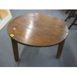 A Georgian and later oak, circular topped occasional table, 17 1/2" h x 26" w