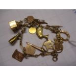 A 9ct gold charm bracelet