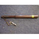 A policeman's truncheon and a City of London Policeman's whistle