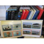 A large collection of photo albums, mainly containing photos of aviation