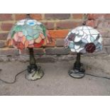 Two Tiffany style lamps