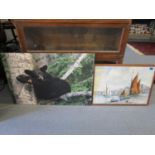 Judy Jones (American) - Beckyard Black Bear - a photographic print, unframed, gallery labels to