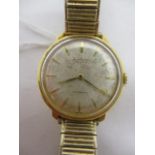 A IWC ladies automatic, gold cased wristwatch circa 1960, on a later expanding bracelet, 24mm