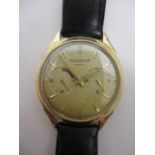 A Jaeger Le Courtre Futurematic gents, automatic 9ct gold wristwatch, circa 1950, having